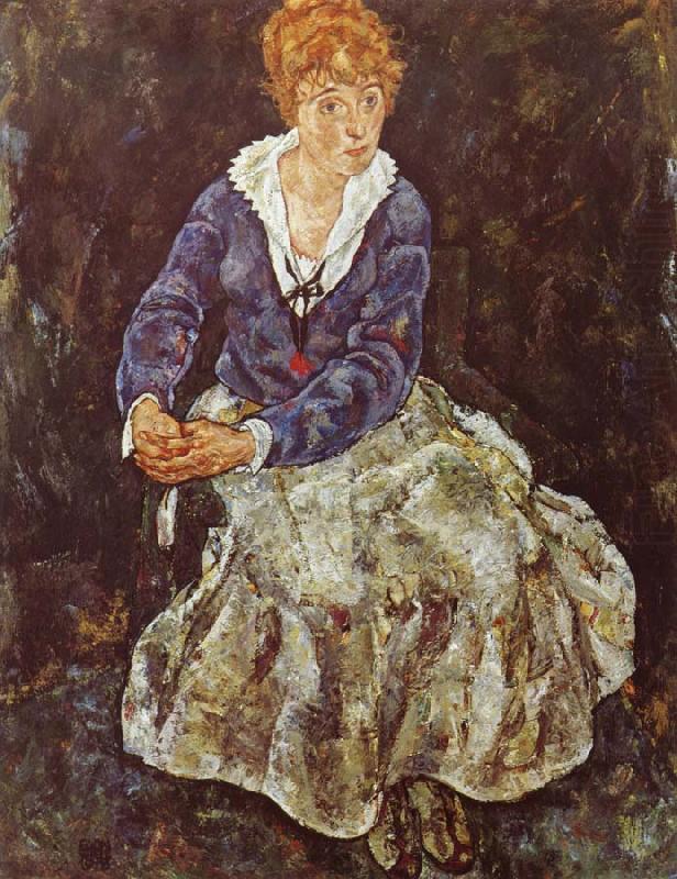 Portrait of Edith Schiele Seated, Egon Schiele